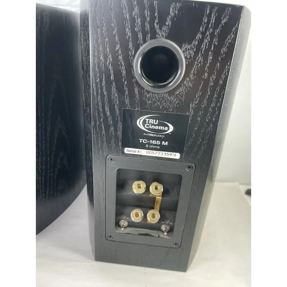 TruAudio TC-165 M Bookshelf Speakers Pair Black TRU Cinema 8 Ohm TESTED
